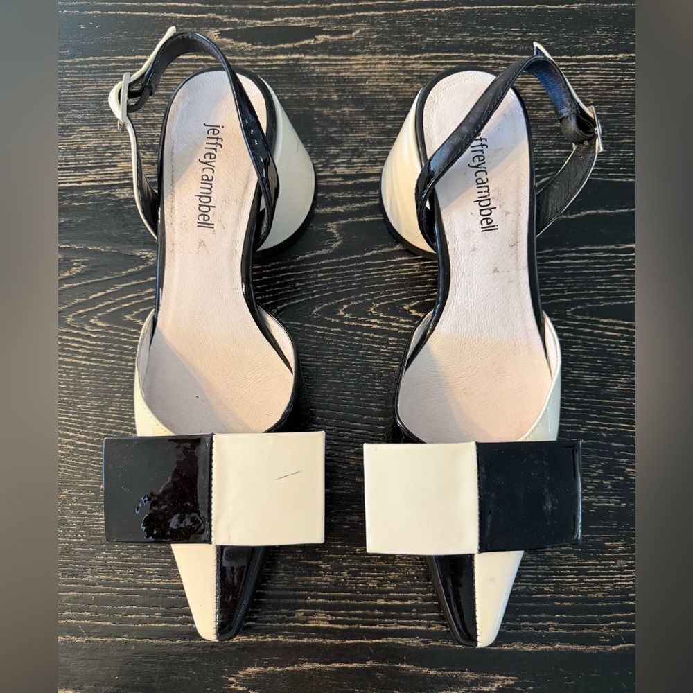 Jeffrey Campbell Two-Tone Black and Cream Heels